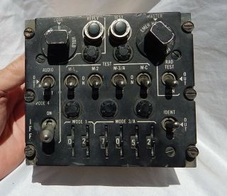 Us Military Aircraft Pilots Iff Transponder Control Box,  C - 6280a (p) /apx