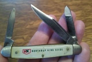 Vintage Northrup King " Nk " Seeds Pocket Knife.
