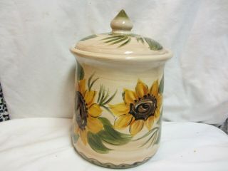 Large Whole Homes Provincial Garden Tuscan Sunflower Canister Flour Coffee