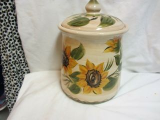 Large Whole Homes Provincial Garden Tuscan Sunflower Canister Flour Coffee 3
