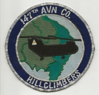 Vietnamese Made 147th Aviation Company Hillclimbers Pocket Patch A Beauty