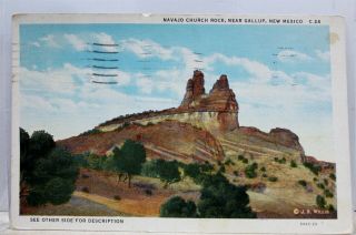 Mexico Nm Gallup Navajo Church Rock Postcard Old Vintage Card View Standard
