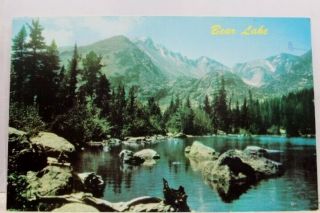 Colorado Co Rocky Mountain National Park Bear Lake Postcard Old Vintage Card Pc