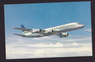 Old Vintage Postcard Of Air Zealand Dc - 8 Jet Airplane
