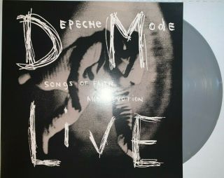 Depeche Mode,  Songs Of Faith & Devotion Live,  Silver Vinyl Lp Record,  Insert