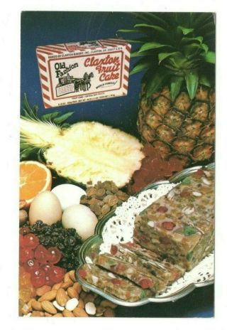 Old Fashion Claxton Fruit Cake Vintage Postcard Ls11