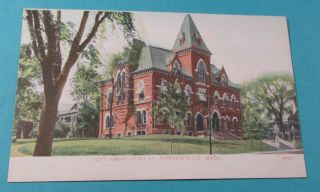 Old Postcard - [early 1900] Springfield,  Massachusetts {public Library} - - File 41