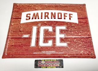 Smirnoff Ice Malt Beverage Logo Metal Beer Sign 11x8” -