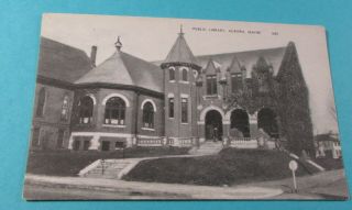 Old Postcard - [early 1900] Auburn,  Maine { Public Library} - - - File 8