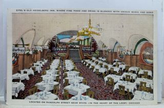 Illinois Il Chicago Eitel Old Heidelberg Inn Postcard Old Vintage Card View Post