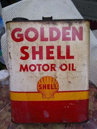 Antique Shell Motor Oil Can