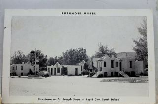South Dakota Sd Rapid City Rushmore Motel Postcard Old Vintage Card View Post Pc