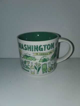 Starbucks Washington Evergreen State Coffee Cup 2017 14oz Been There Series Mug