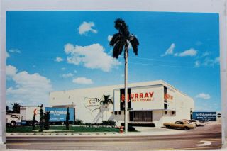 Florida Fl Fort Lauderdale Murray Van Storage Postcard Old Vintage Card View Pc