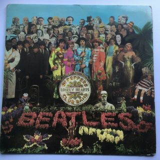 The Beatles " Sgt Pepper " Uk 1st Press Mono With Red Inner And Cutouts Ex,  Cond