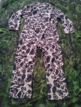 VTG Duck Hunter Camo Coveralls Jumpsuit Size XL Made by WALLS 2