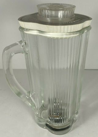 Vintage Waring Futura 750 Blender Cloverleaf Glass Container Only With Lid