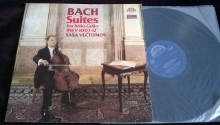 Sasa Vectomov Bach Cello Suites 2lp Supraphon 1111 4691 Stereo Vg