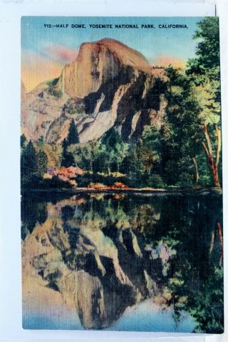 California Ca Yosemite National Park Half Dome Postcard Old Vintage Card View Pc