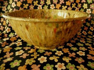 Vintage Texas Ware 118 Brown Melmac Melamine Confetti Mixing / Serving Bowl