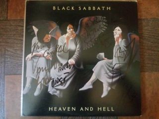 Black Sabbath Heaven And Hell Vinyl Signed By Ronnie James Dio