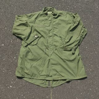 Post Vietnam Era M - 65 Fishtail Parka Shell With Nos Hood Large Army Jacket Coat