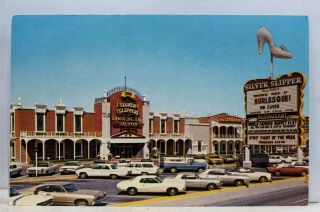 Nevada Nv Las Vegas Silver Slipper Gambling Hall Saloon Postcard Old Vintage Pc