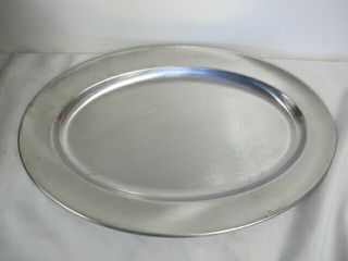Vintage Cultura Sweden Stainless Steel Meat Platter Tray 18 " X 12 " Mid Century