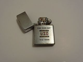 Vintage Vietnam War Cam Ranh Bay Uso Lighter