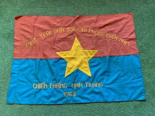 Vintage 1968 Chien Thang Nha Trang Vietnam War Viet Cong Flag