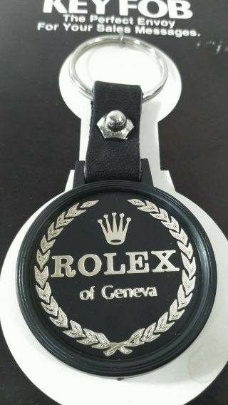 Rare 1980s Vintage Advertising Salesmans Sample Key Fob Rolex Of Geneva