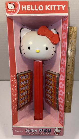 Nib Pez Giant Hello Kitty 2006 Candy Roll Dispenser Sanrio Item 13700 Pink White