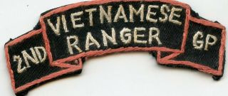 Vn Made Us Advisor To 2nd Arvn Ranger Group Scroll / Patch