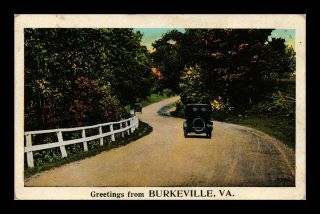 Dr Jim Stamps Us Old Cars Burkeville Virginia View Postcard