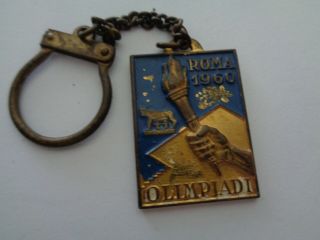 Vintage A,  E.  Lorioli Olympic Games Rome 1960 Keyring Keychain Roma Italy