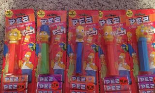 Vintage Pez The Simpsons Family Set Of 5 Dispensers Candy Bart
