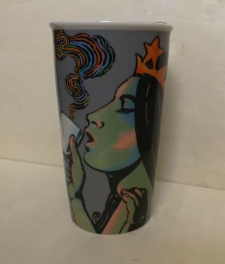 Starbucks 2016 Siren Mermaid Milton Glaser Ceramic Tumbler Travel Mug 12oz