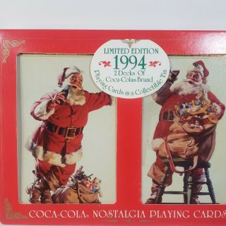1994 Limited Edition Coca - Cola Playing cards (2 decks) in a Collectible Tin 2