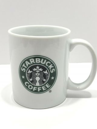 2006 Starbucks White Porcelain 12 Oz Coffee Cup Mug W/ Green Mermaid Siren Logo