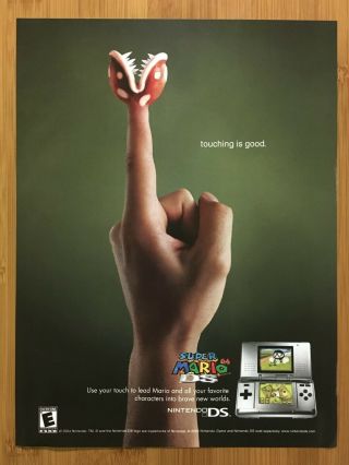 Mario 64 Ds 2004 Vintage Print Ad/poster Official Nintendo Promo Art Rare