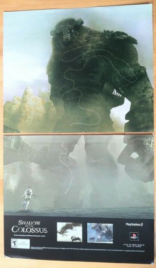 Shadow Of The Colossus Poster Ad Print Playstation 2 Ps2 Retro