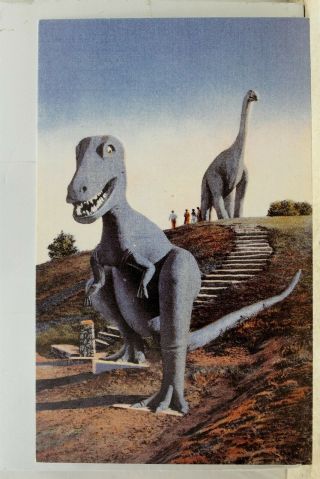 South Dakota Sd Rapid City Dinosaur Park Postcard Old Vintage Card View Standard