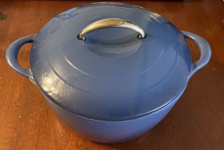 Bhg Better Homes & Gardens 6 Qt.  Blue Enamel Cast Iron Covered Dutch Oven Pot