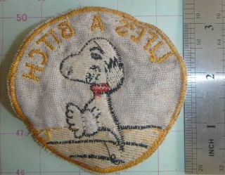 LIFE ' S a BITCH - US NAVY SEALs - RIVER OPS - Snoopy Patch - Vietnam War - 7432 2