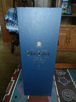 Johnnie Walker Blue Label Blended Scotch Whiskey Empty Scotch Bottle