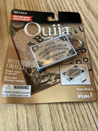 1998 Hasbro Ouija Board Keychain Drawer Slides And Stores Mini Message