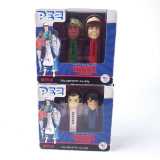 Stranger Things: Set Of 2 Pez Twin Packs Lucas And Dustin,  Eleven And Mike