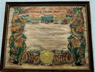 Realm Of The Golden Dragon Us Navy Unofficial Certificate 180th Meridian Passage