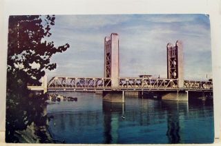 California Ca Sacramento Tower Bridge Postcard Old Vintage Card View Standard Pc