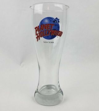 Planet Hollywood York Tall Pilsner Beer Glass Souvenir Tourist Ny City
